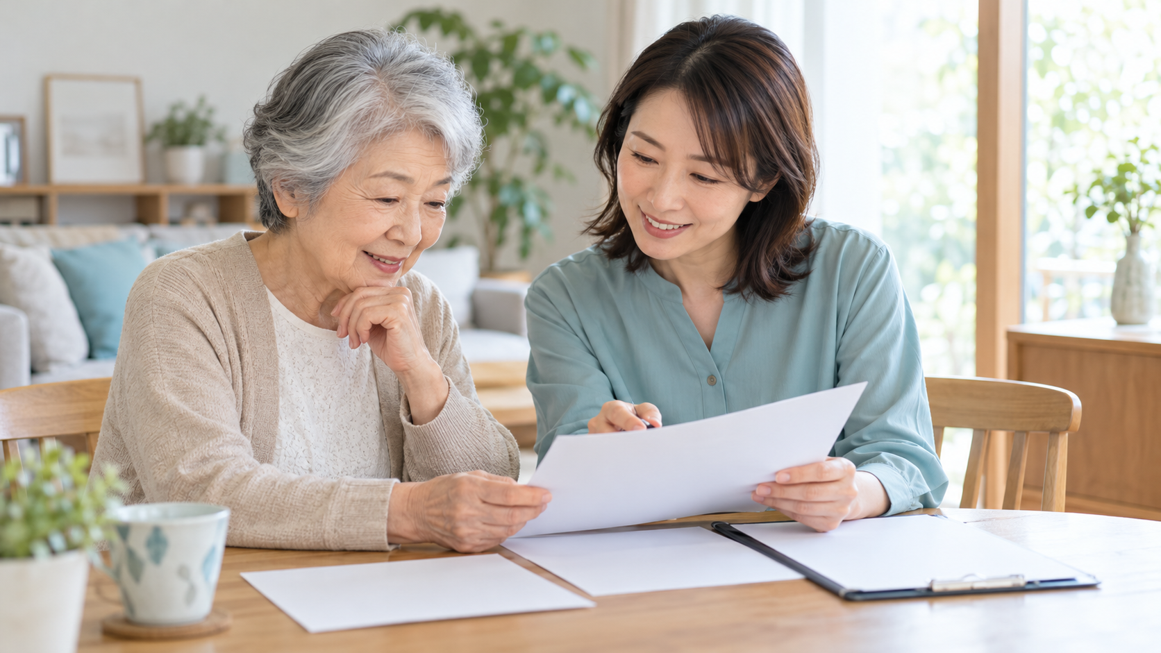 親子で加入済み保険の情報を確認するイメージ